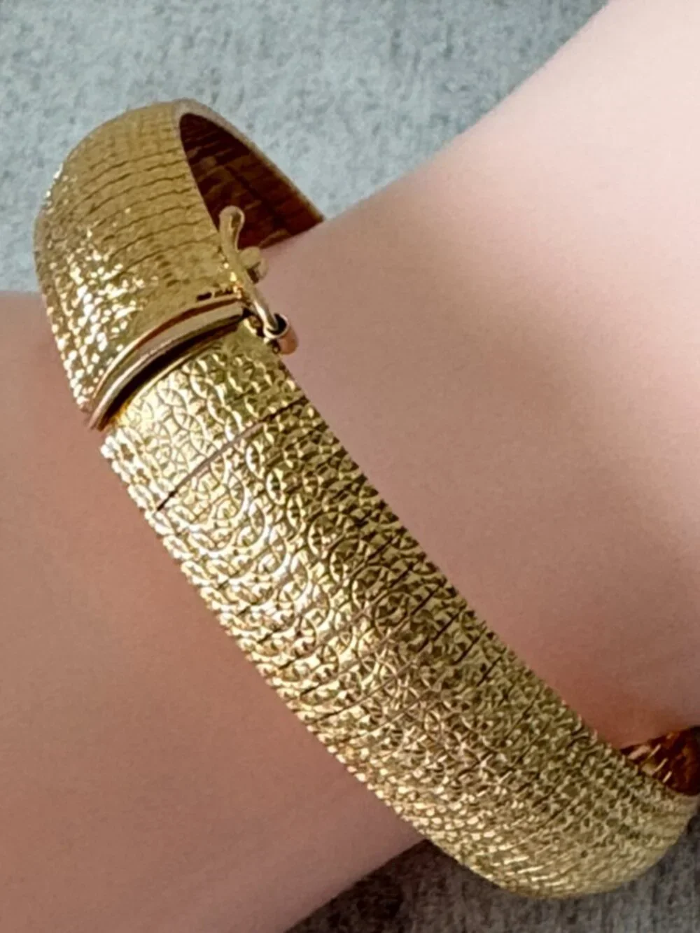 Mia Fiore Statement Dyadema Gold Plated Bronze Bracelet Italy